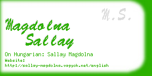 magdolna sallay business card